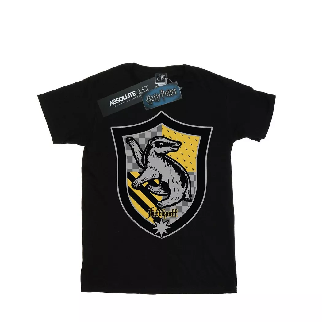 Harry Potter - Hufflepuff TShirt, für Damen, Schwarz, Größe S