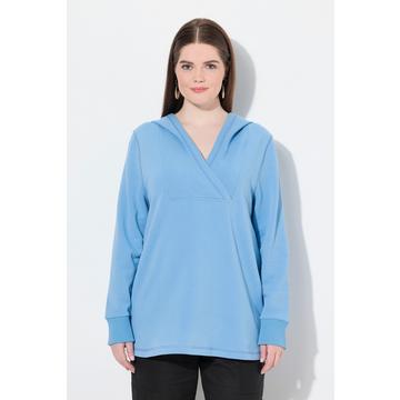 Maglia in cotone biologico con inserto con colletto a scialle e maniche lunghe