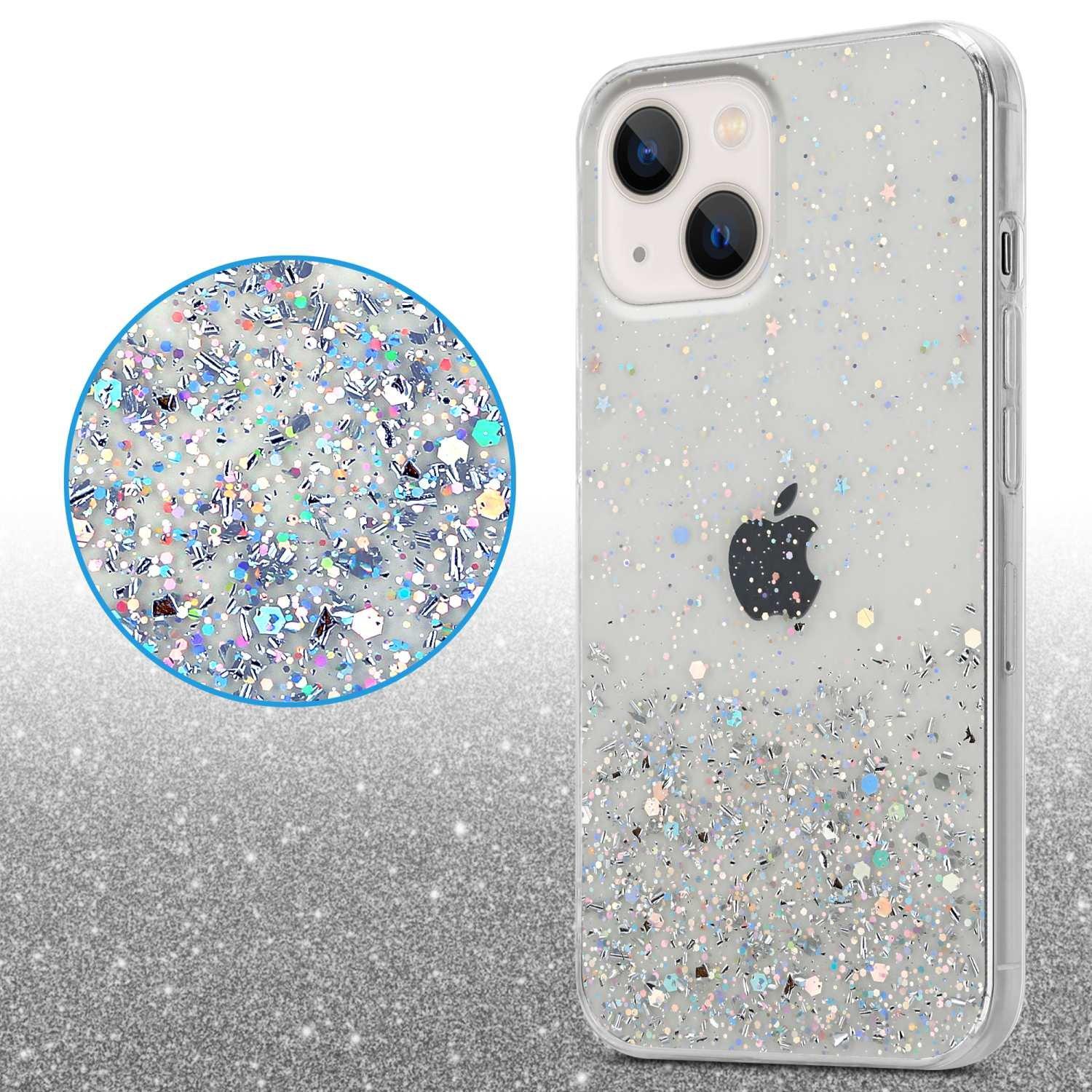 Cadorabo  Housse compatible avec Apple iPhone 14 - Coque de protection en silicone TPU flexible avec paillettes scintillantes 