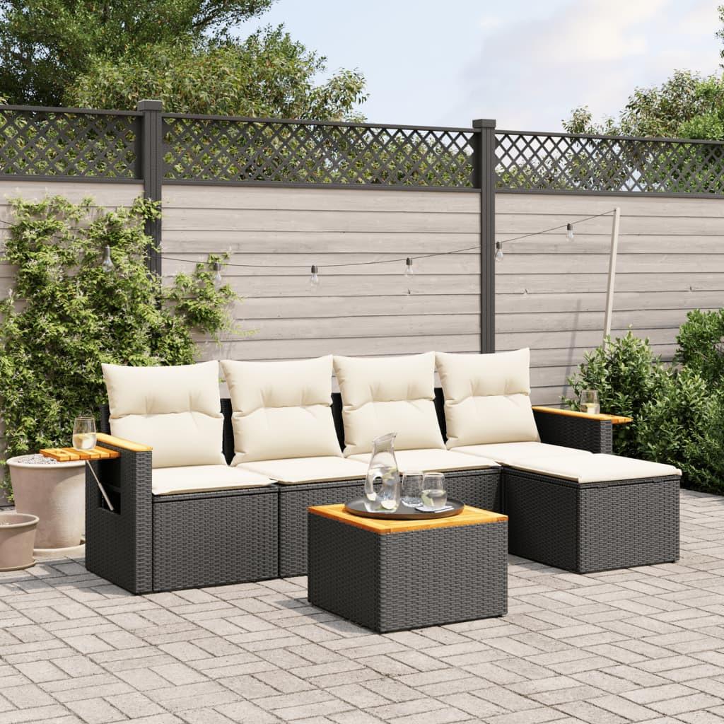 VidaXL Ensemble de canapés de jardin rotin synthétique  