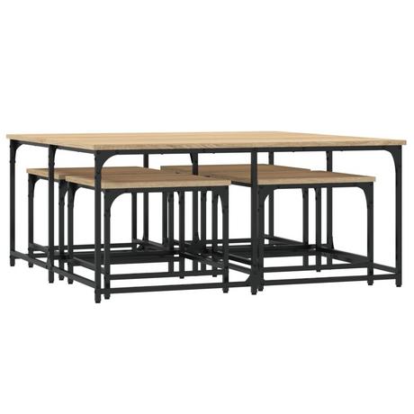 VidaXL Table basse gigogne bois d'ingénierie  