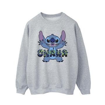 Lilo And Stitch Ohana Blue Glitch Sweatshirt