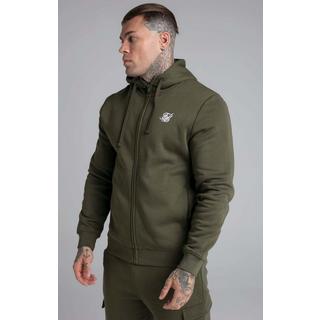 Sik Silk  Sweat à capuche Khaki Essential Zip Through Funnel Hoodie 