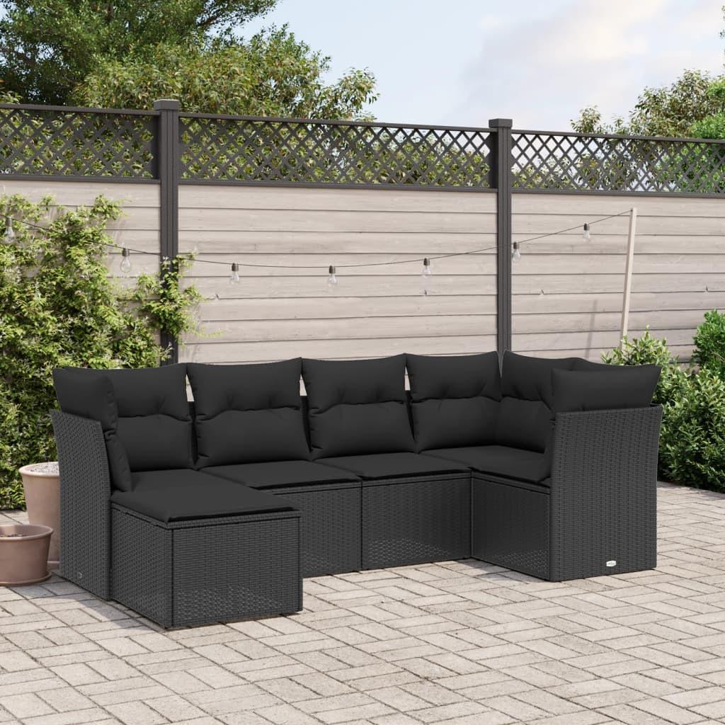 VidaXL set divano da giardino Polirattan  