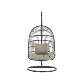 Beliani Fauteuil suspendu avec support en Tissu Boho ALLERA  