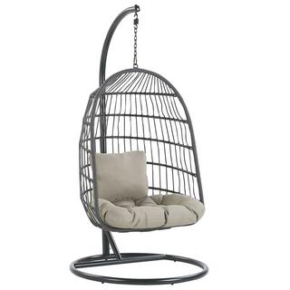 Beliani Fauteuil suspendu avec support en Tissu Boho ALLERA  