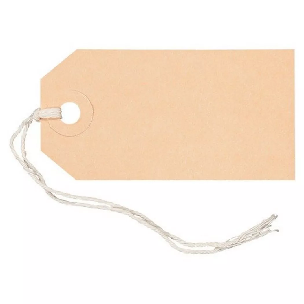 Biella – Anhänge-Etiketten 45x90mm 561090.00 braun 50 Stück, One Size