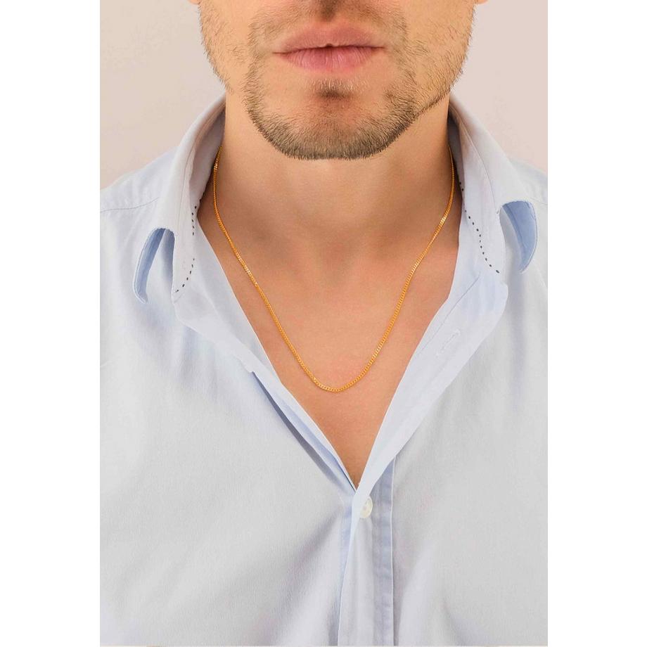 MUAU Schmuck  Collier gourmette or rose 750, 1.7mm, 45cm 
