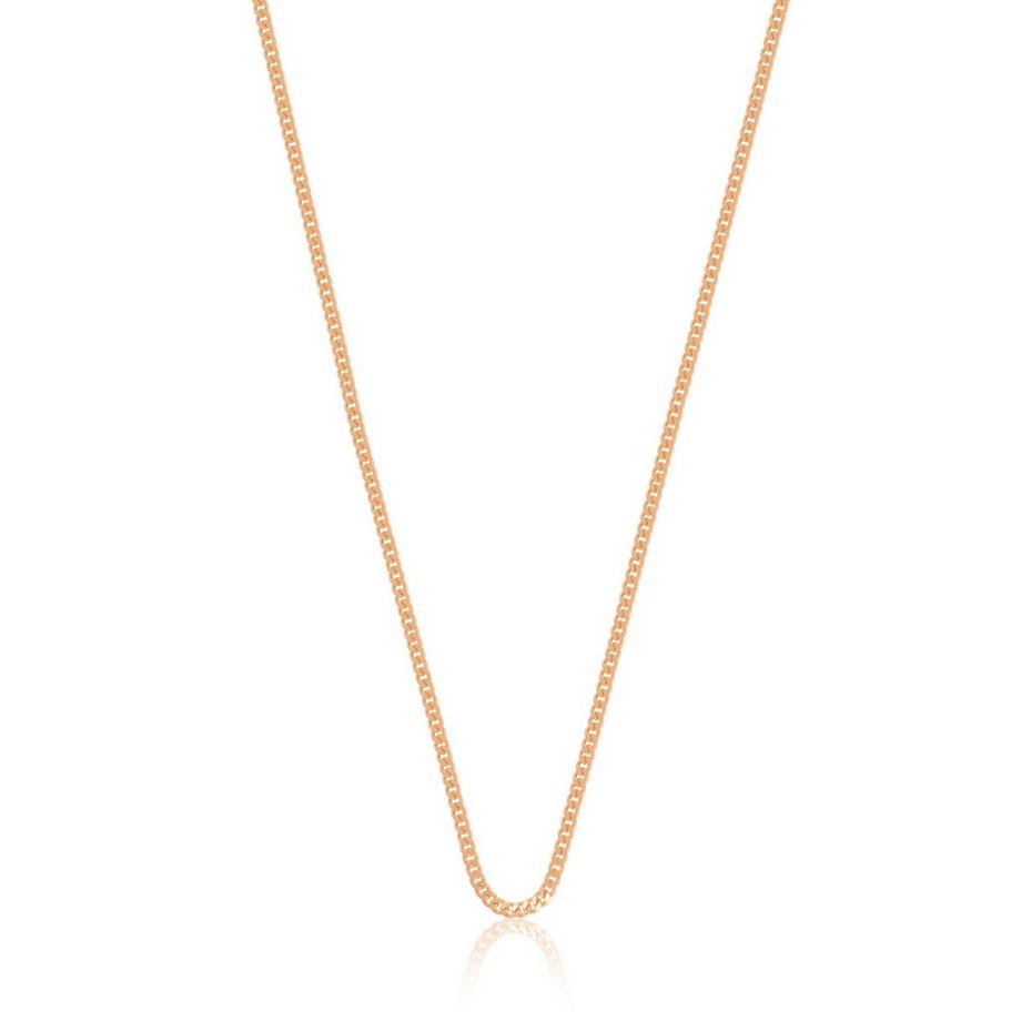 Collier gourmette or rose 750, 1.7mm, 45cm