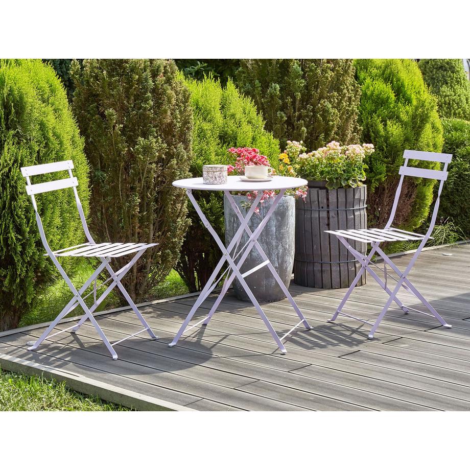 Beliani Set bistrot en Acciaio Moderno FIORI  