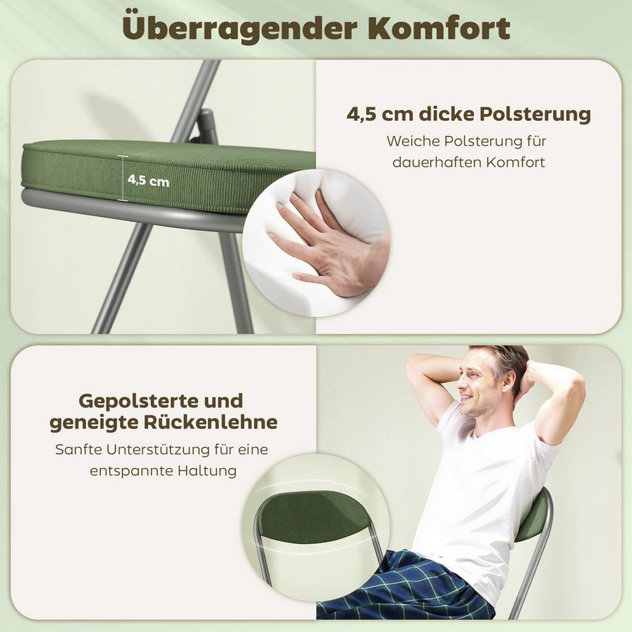 HOMCOM Chaise pliante  