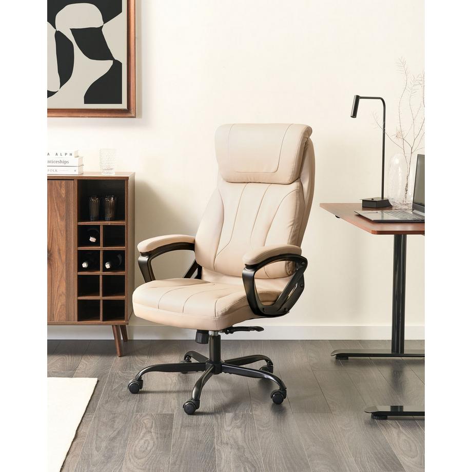 Beliani Fauteuil de bureau en Cuir PU  PROUD  