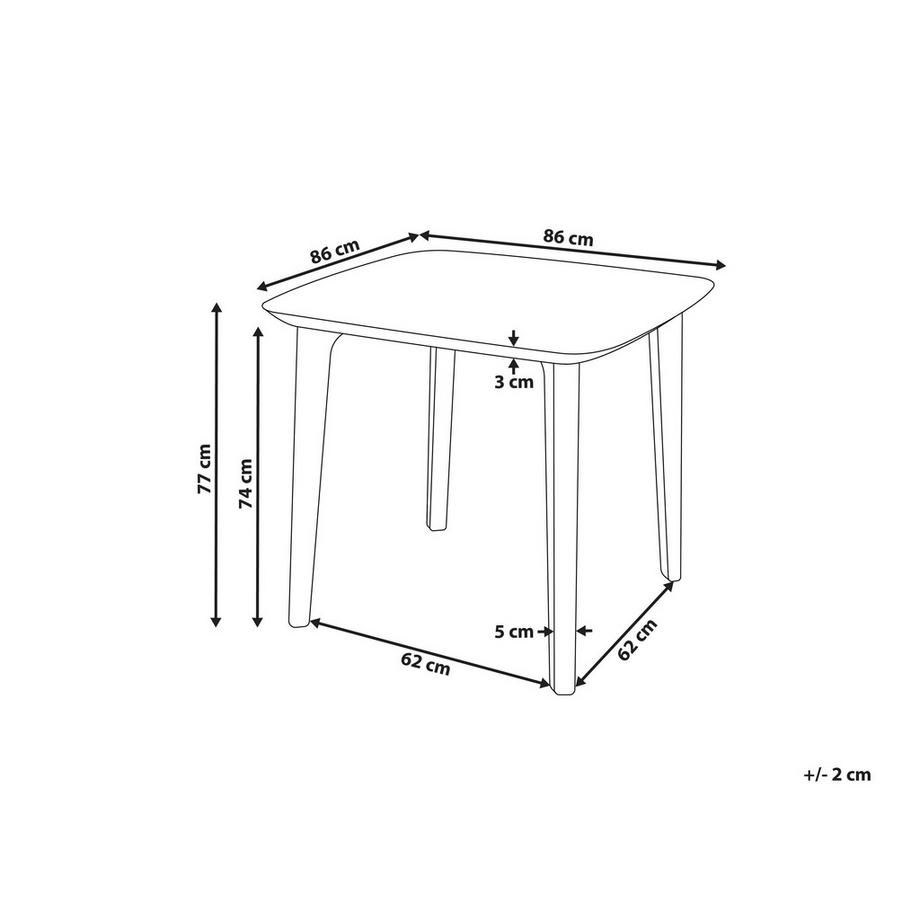 Beliani Gartentisch aus ABS (robuster Kunststoff) Mediterran SORICO  