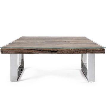 Table basse avec verre Stanton 100x100