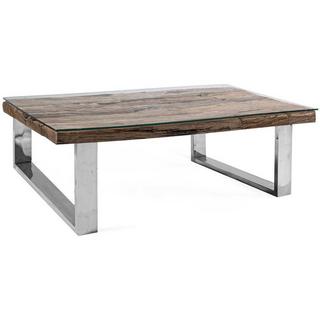 mutoni Table basse avec verre Stanton 100x100  