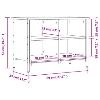 VidaXL Armoire à chaussures bois d'ingénierie  