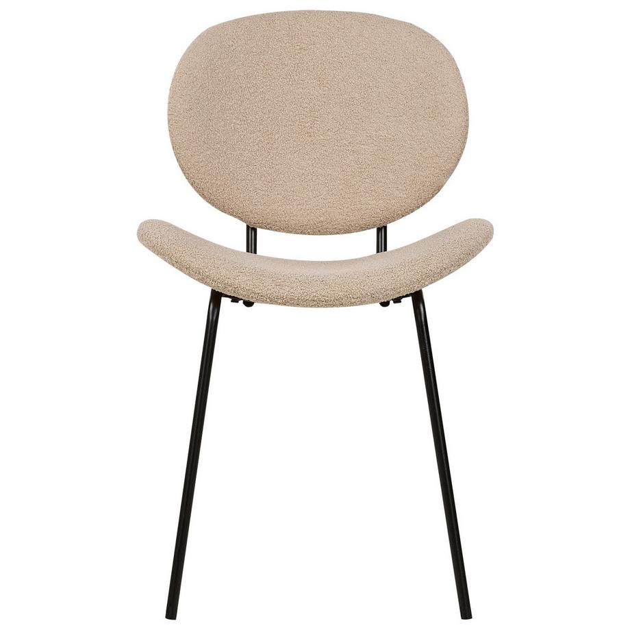 Beliani Esszimmerstuhl 2er Set aus Bouclé Klassisch LUANA  