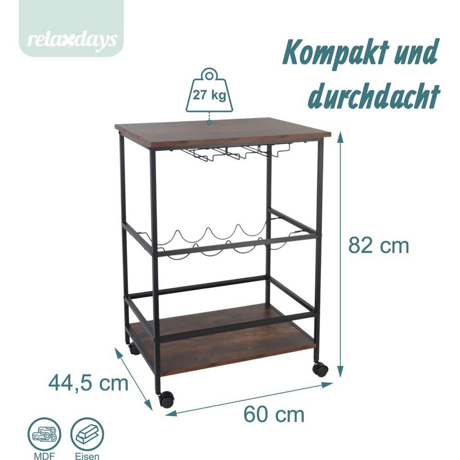 relaxdays Servierwagen  