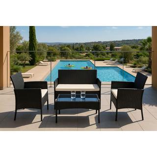 Northio Salon de jardin Table Banc Fauteuil  