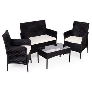 Northio Salon de jardin Table Banc Fauteuil  