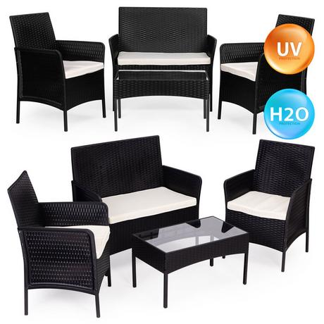 Northio Salon de jardin Table Banc Fauteuil  