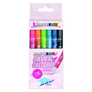 WEDO WEDO Marker Silver+Outline 1-2mm 252600699 Set 6 Stück  