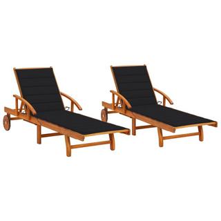 VidaXL Chaise longue bois d'acacia  