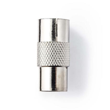Nedis  Satelliten- & Antennenadapter | IEC (Koax) Stecker | IEC (Koax) Buchse | Vernickelt | 75 Ohm | Gerade | Metall | Silber | 1 St. | Blister 