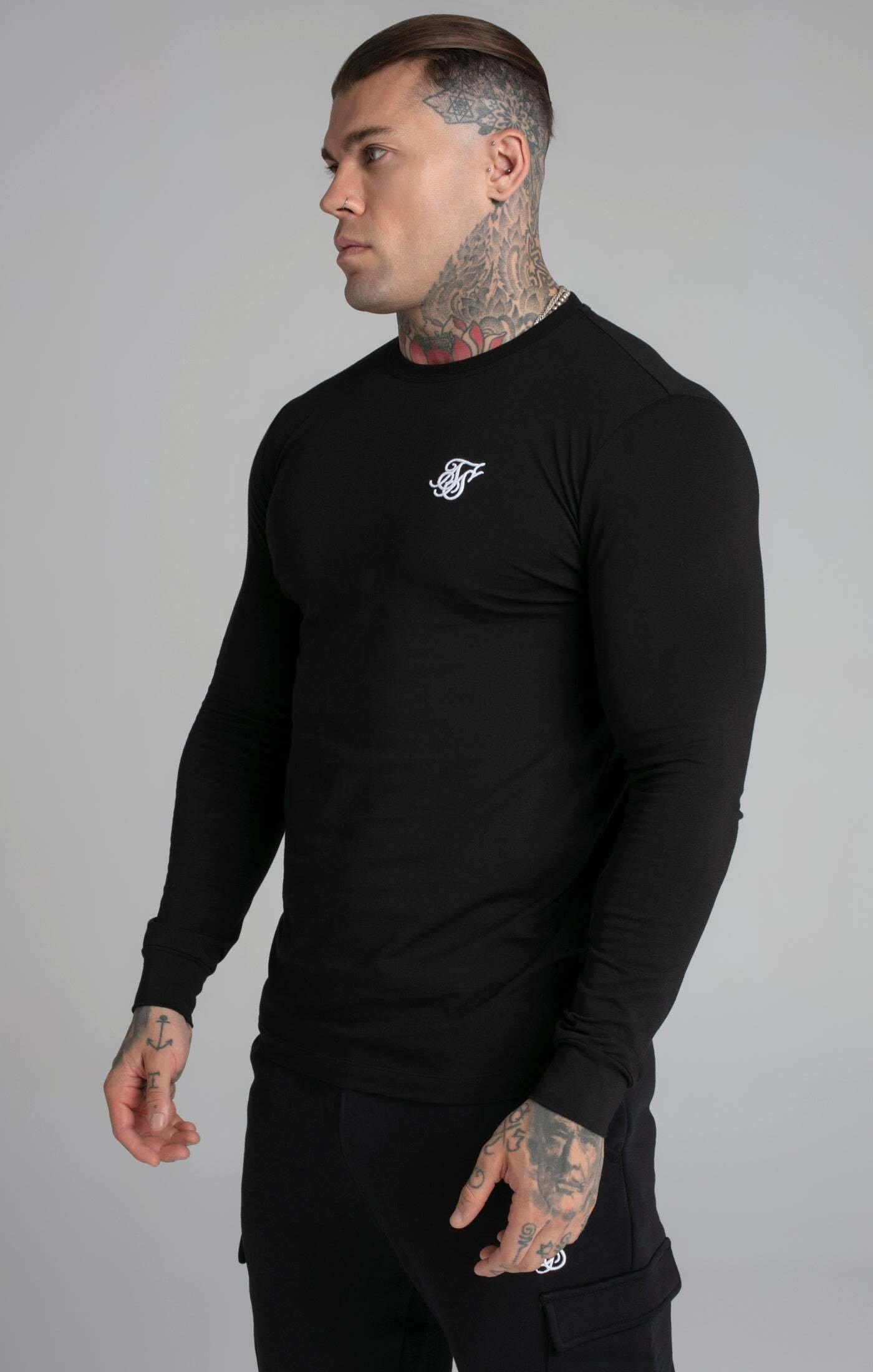 Sik Silk  Sweatshirts Black Essential Sweatshirt 