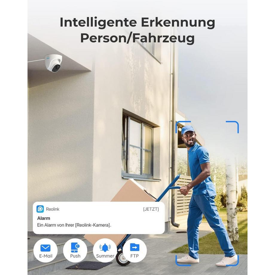 Reolink  NVS8-5MD4 2K+ System mit 4 Kameras 