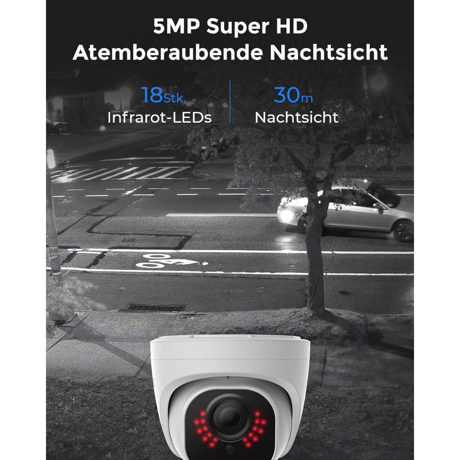 Reolink  NVS8-5MD4 2K+ System mit 4 Kameras 