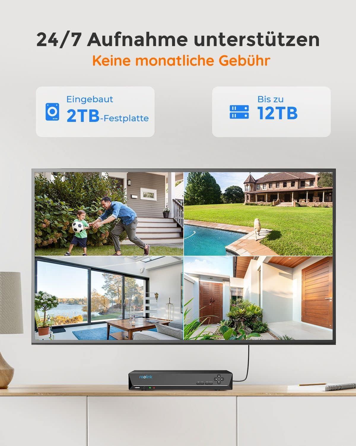 Reolink  Sistema NVS8-5MD4 2K+ con 4 telecamere 