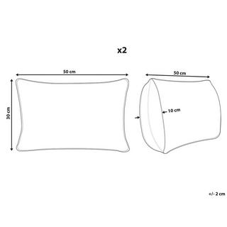 Beliani Kissen 2er Set aus Polyester Modern OSTEOSPERMUM  