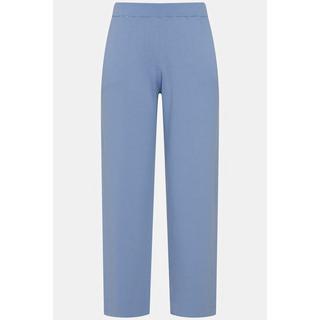 Ulla Popken  Pantalon Rose, jambe large, ceinture élastique, coton bio 