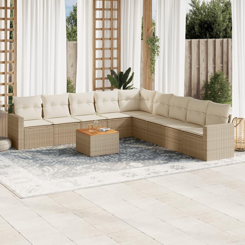 VidaXL set divano da giardino Polirattan  