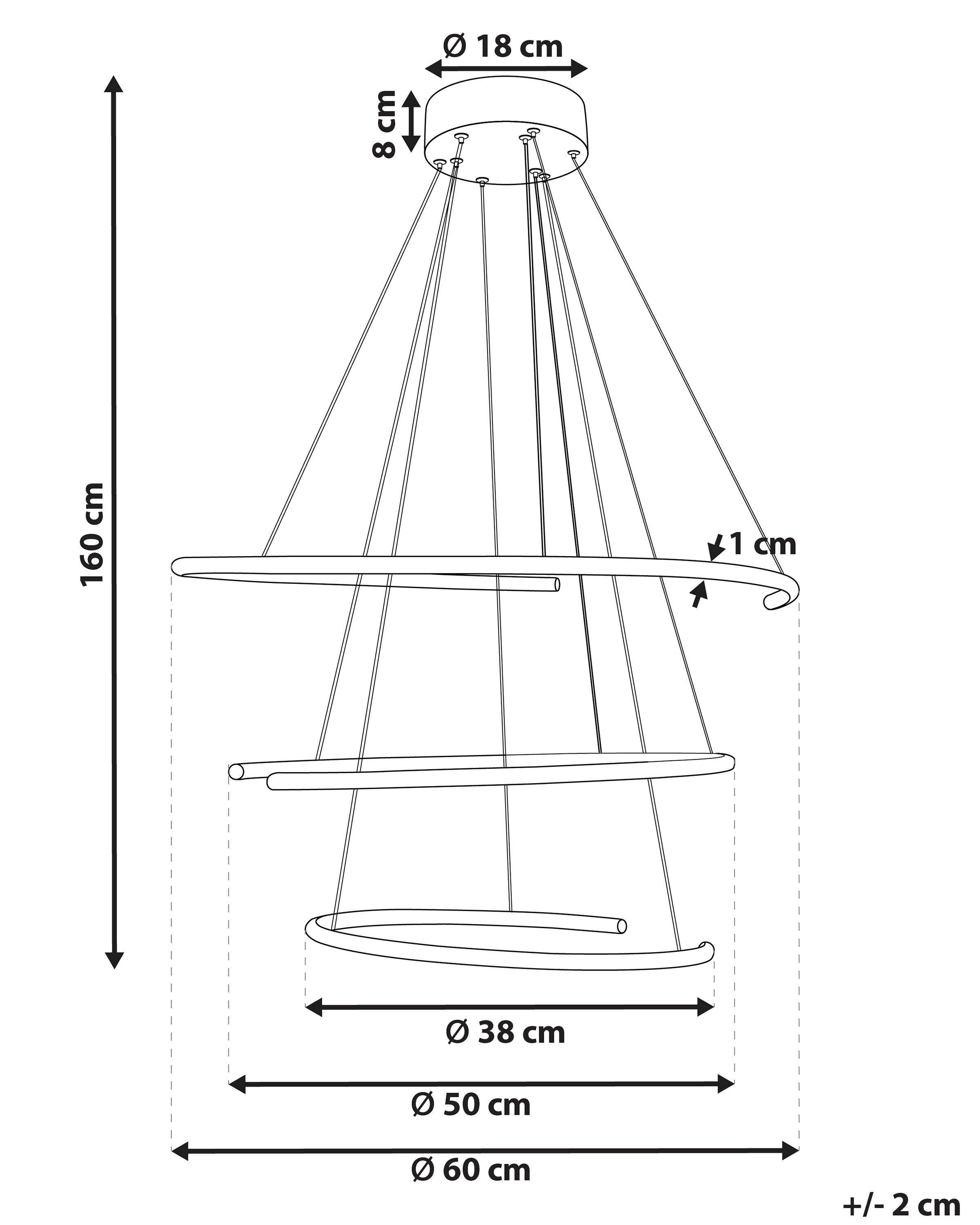 Beliani Lampe suspension en Aluminium Moderne MAYU  