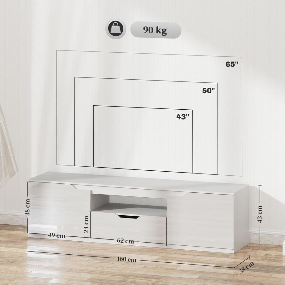 HOMCOM Meuble TV  