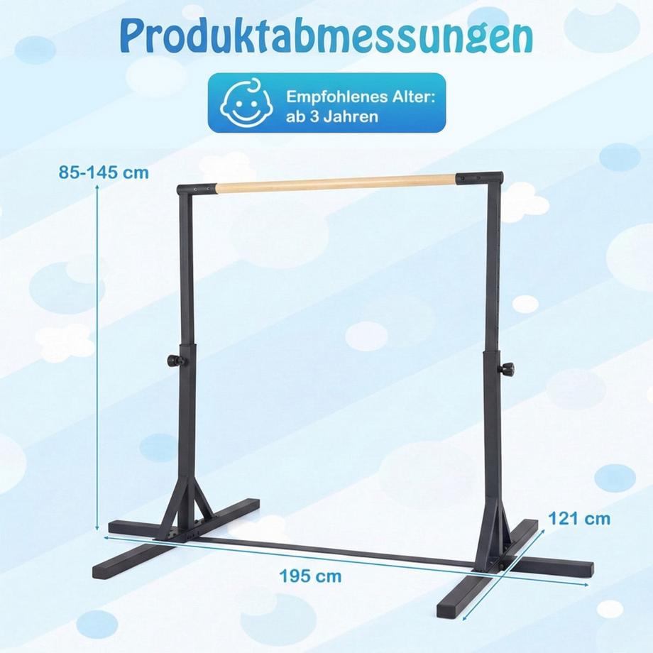 Northix  Barra da ginnastica regolabile per bambini 