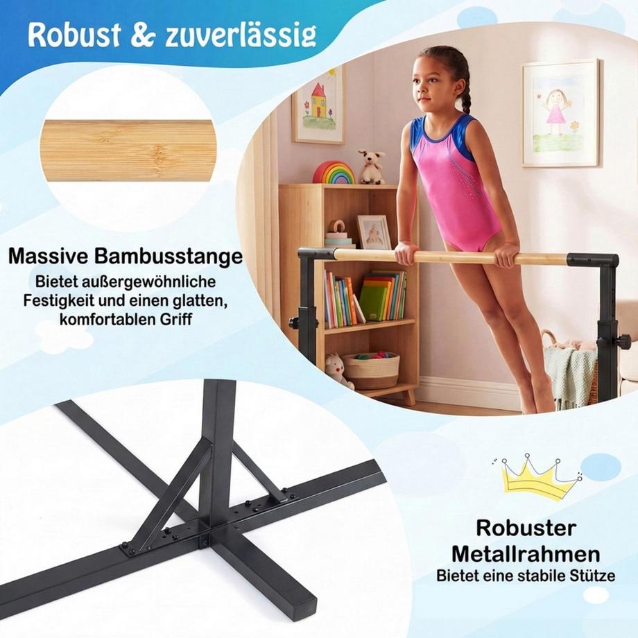 Northix  Barra da ginnastica regolabile per bambini 
