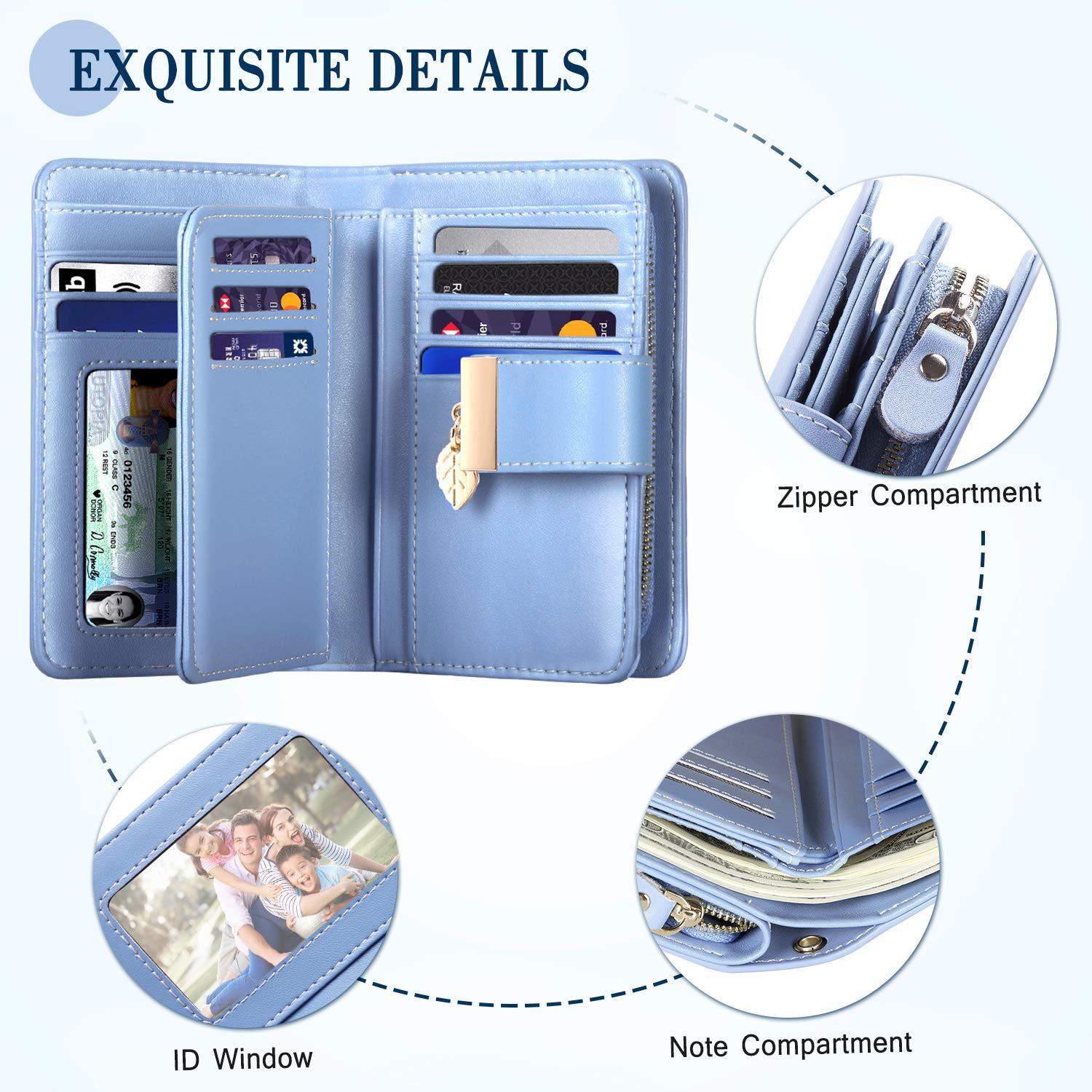 Only-bags.store Portafoglio in pelle con protezione RFID e catena  