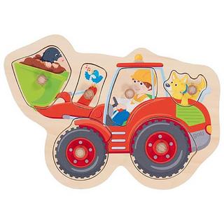 goki  Puzzle Steckpuzzle Schaufelbagger (6Teile) 