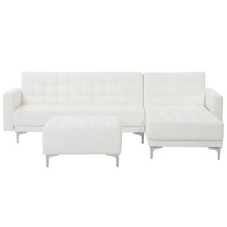 Beliani Sofa mit Ottomane aus Kunstleder Modern ABERDEEN  