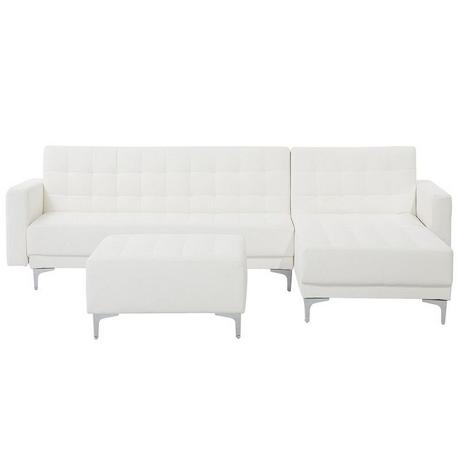 Beliani Sofa mit Ottomane aus Kunstleder Modern ABERDEEN  