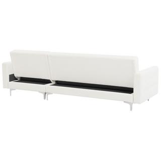 Beliani Canapé avec pouf en Cuir PU Moderne ABERDEEN  