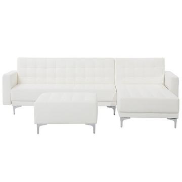 Canapé avec pouf en Cuir PU Moderne ABERDEEN