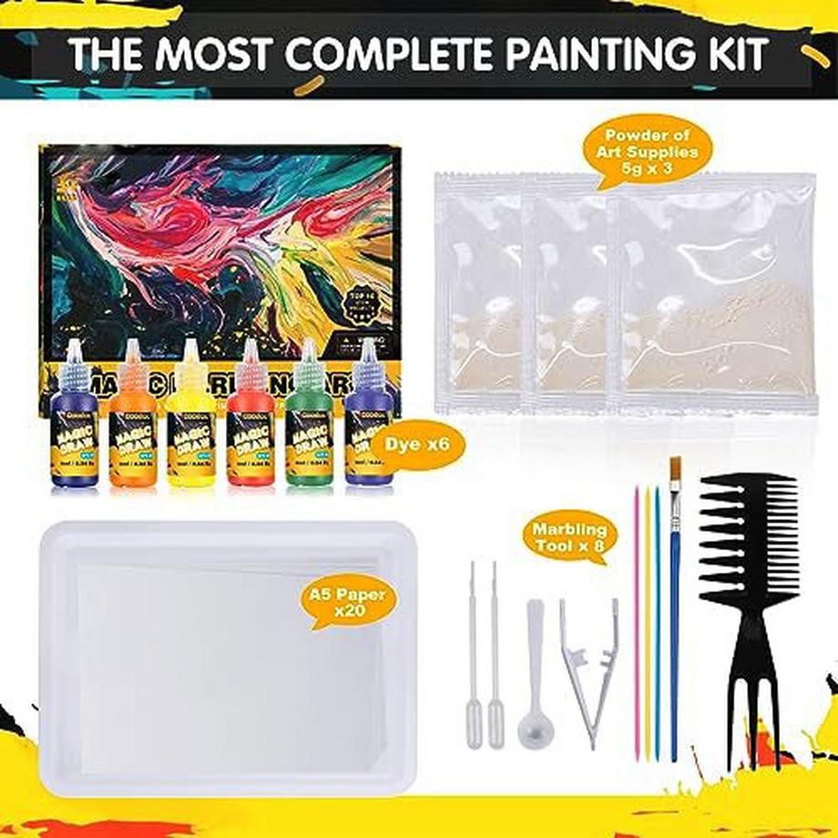 Activity-board  Peinture marbrée à l'eau pour enfants 