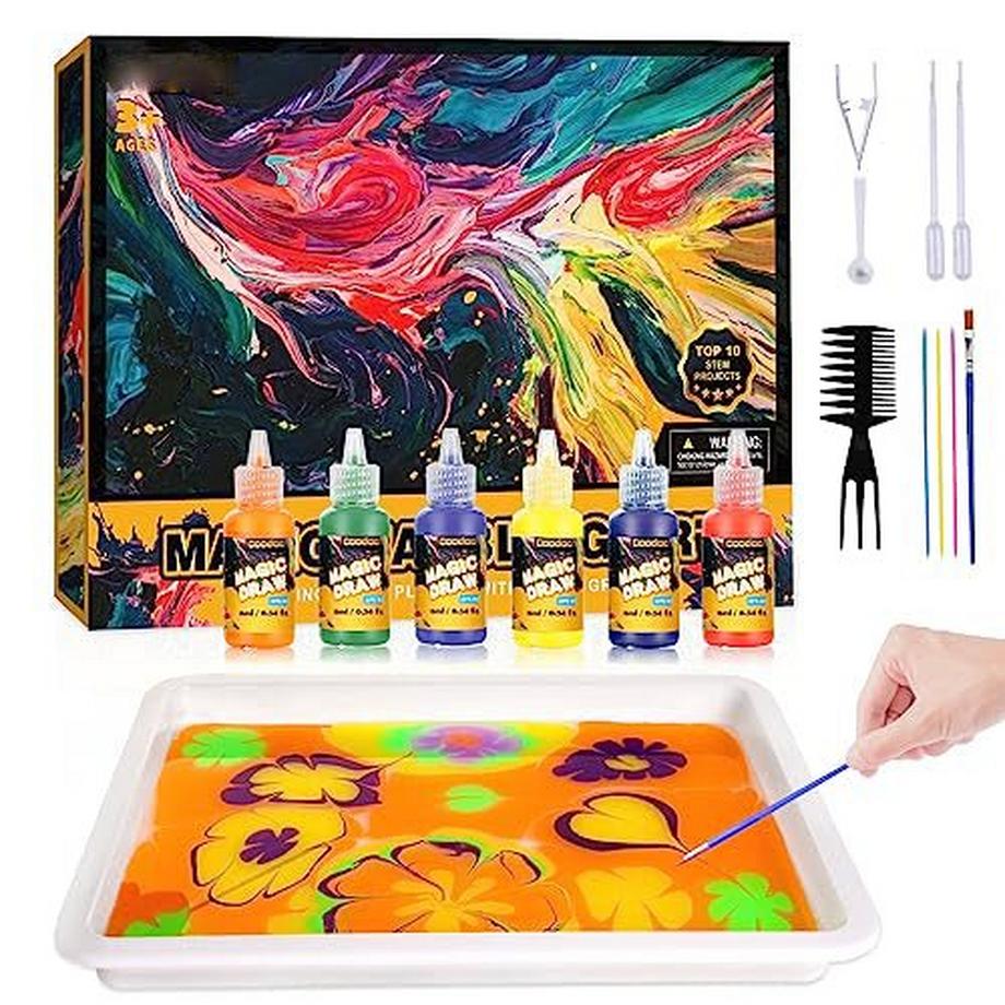 Activity-board  Peinture marbrée à l'eau pour enfants 