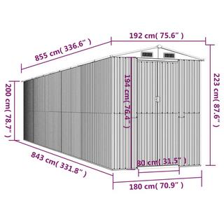 VidaXL Abri de jardin acier  