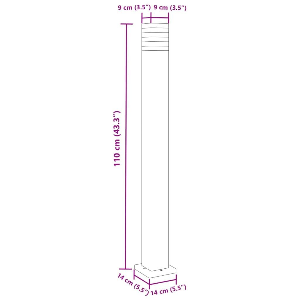 VidaXL Lampadaire d'extérieur aluminium  