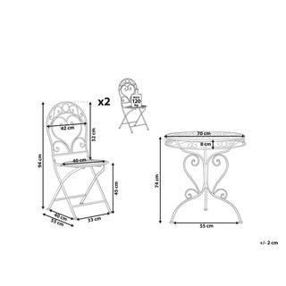 Beliani Bistro Set aus Eisen Retro ALBINIA  